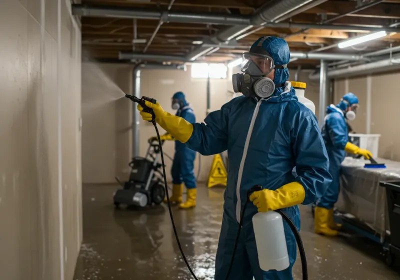 Basement Sanitization and Antimicrobial Treatment process in Rancho Santa Margarita, CA